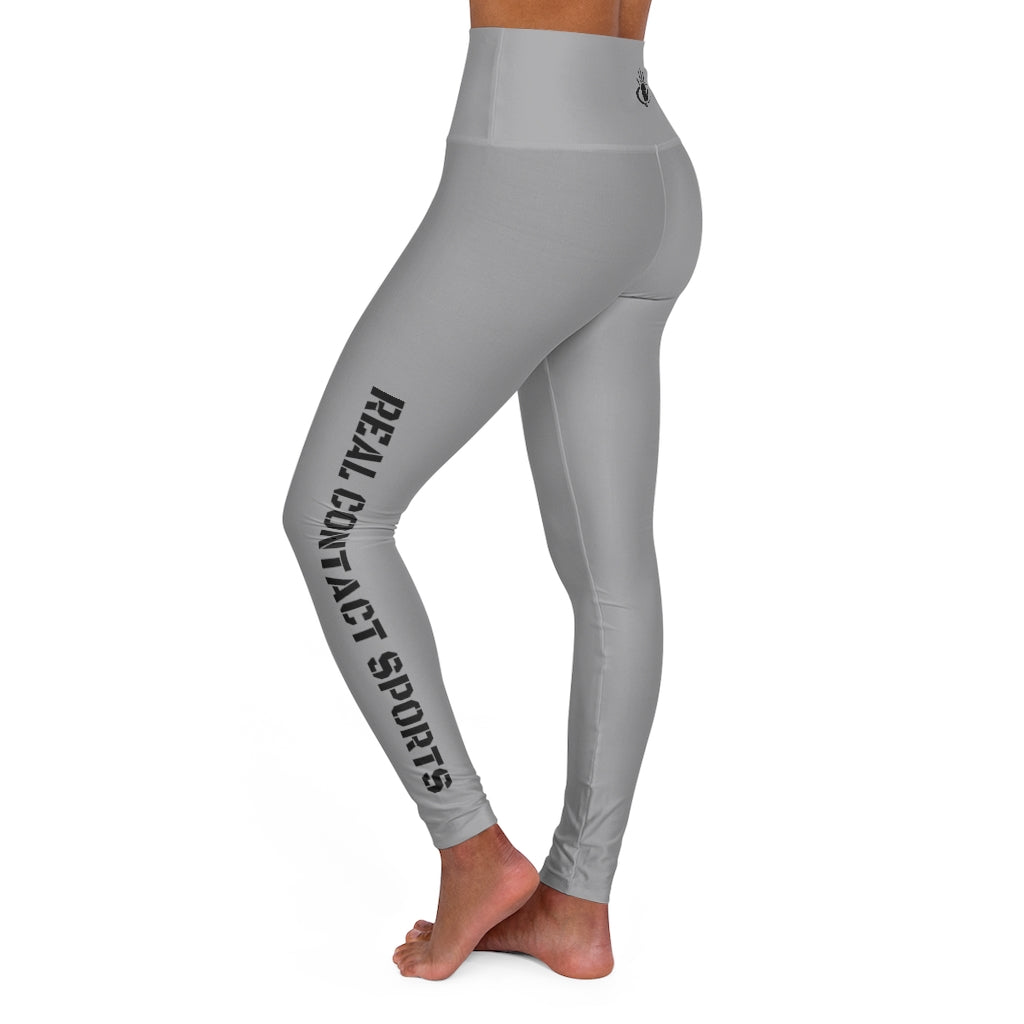 RCS High Waisted Yoga Leggings - Gray/Black