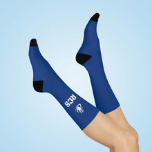 Load image into Gallery viewer, RCS Blue Cushioned Crew Socks
