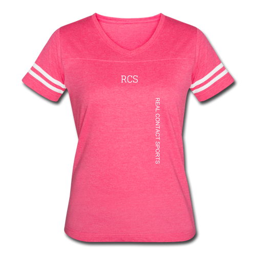 Women’s Vintage Sport T-Shirt - vintage pink/white