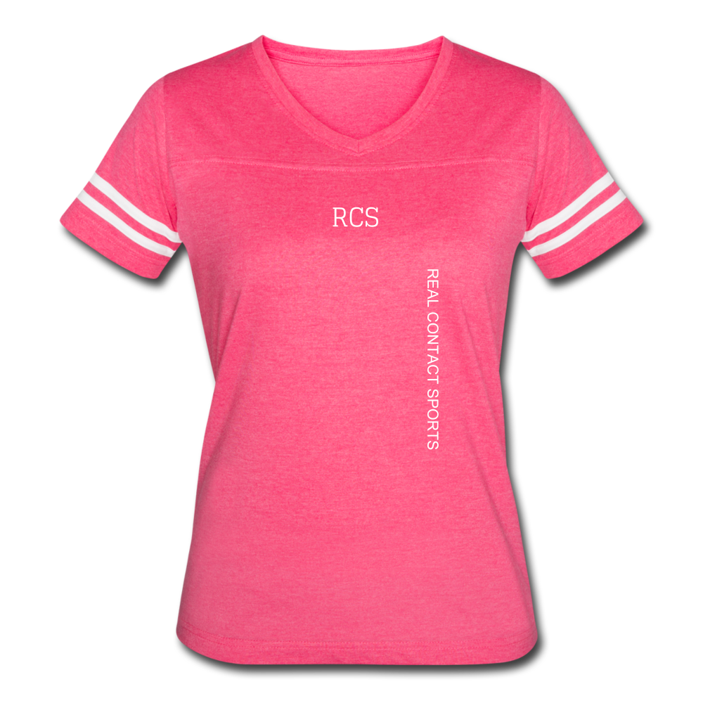 Women’s Vintage Sport T-Shirt - vintage pink/white